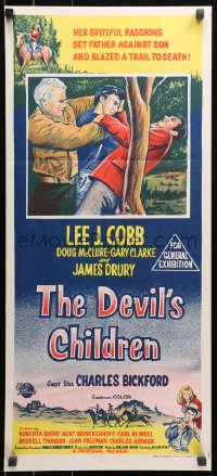 3x0372 DEVIL'S CHILDREN Aust daybill 1963 Lee J. Cobb, Charles Bickford, Doug McClure!