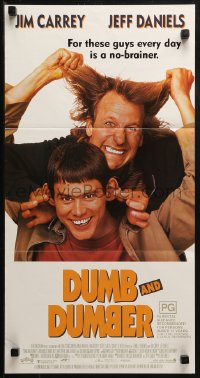 3x0377 DUMB & DUMBER Aust daybill 1995 Jim Carrey & Jeff Daniels are Harry & Lloyd!
