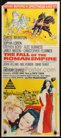 3x0391 FALL OF THE ROMAN EMPIRE Aust daybill 1964 Anthony Mann, Sophia Loren, different artwork!