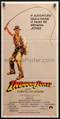 3x0437 INDIANA JONES & THE TEMPLE OF DOOM Aust daybill 1984 art of Harrison Ford, the hero is back!