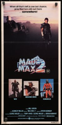 3x0464 MAD MAX 2: THE ROAD WARRIOR Aust daybill 1981 George Miller, Mel Gibson returns as Mad Max!