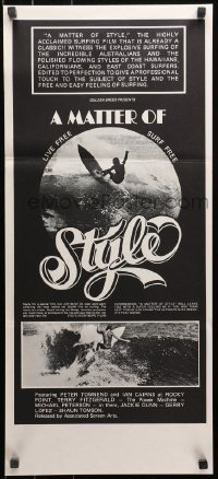 3x0467 MATTER OF STYLE Aust daybill 1970s black and white images of incredible Australian surfers!