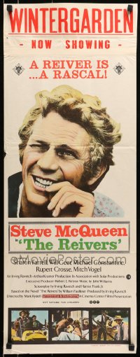 3x0504 REIVERS Aust daybill 1969 close up of rascally Steve McQueen, from William Faulkner's novel!