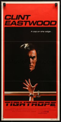 3x0542 TIGHTROPE Aust daybill 1984 Clint Eastwood is a cop on the edge, cool handcuff image!