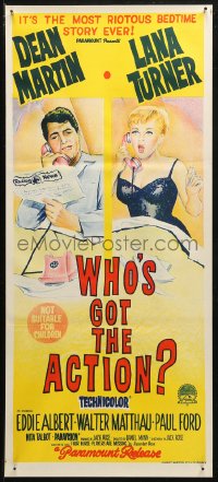 3x0561 WHO'S GOT THE ACTION Aust daybill 1962 Daniel Mann directed, Dean Martin & Lana Turner!