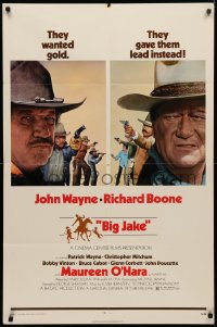 3x0673 BIG JAKE 1sh 1971 Richard Boone wanted gold but John Wayne gave him lead instead!