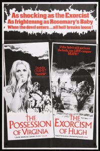 3x0617 POSSESSION OF VIRGINIA/EXORCISM OF HUGH Canadian 1sh 1974 Neither The Sea Nor The Sand!