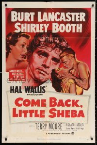 3x0737 COME BACK LITTLE SHEBA 1sh 1953 romantic artwork of Burt Lancaster & Shirley Booth!