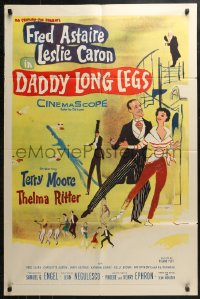 3x0760 DADDY LONG LEGS 1sh 1955 wonderful art of Fred Astaire dancing with Leslie Caron!