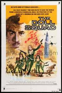 3x0788 DOLL SQUAD 1sh 1973 Ted V. Mikels directed, lady assassins with orders to Seduce and Destroy!