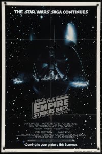 3x0807 EMPIRE STRIKES BACK NSS style advance 1sh 1980 George Lucas classic, Vader in space!