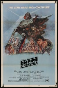 3x0810 EMPIRE STRIKES BACK style B NSS style 1sh 1980 George Lucas classic, art by Tom Jung!