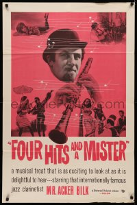 3x0843 FOUR HITS & A MISTER 1sh 1962 jazz stylings of Acker Bilk & His Band, and Boscoe Holder!