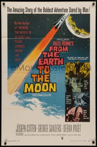 3x0853 FROM THE EARTH TO THE MOON 1sh 1958 Jules Verne's boldest adventure dared by man!