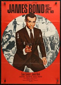 3x0137 DR. NO German R1970s art of Sean Connery as James Bond & Ursula Andress, different images!