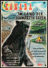 3x0169 KANADA - IM LAND DER SCHWARZEN BAREN German 1958 Canada, land of the black bear, cool!
