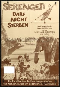 3x0216 SERENGETI German R1960s savage Africa in the raw, cool artwork of natives & animals!