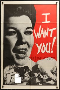 3x0917 I WANT YOU 1sh 1969 ripped brutally from the tortured realities of twisted lives!