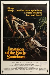 3x0929 INVASION OF THE BODY SNATCHERS style B int'l 1sh 1978 Kaufman remake, cool & different!