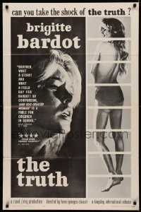 3x0961 LA VERITE 1sh 1961 super sexy Brigitte Bardot, Henri-Georges Clouzot!