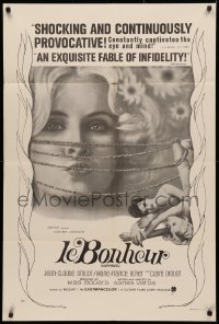 3x0963 LE BONHEUR 1sh 1965 Agnes Varda's Le Bonheur, Jean-Claude, Claire & Olivier Drouot!