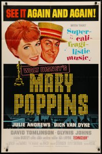 3x1013 MARY POPPINS awards 1sh 1965 Julie Andrews, Dick Van Dyke, Disney musical classic!