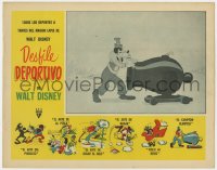 3x0008 DESFILE DEPORTIVO Mexican LC 1950s Walt Disney, great cartoon image of Goofy with cannon!