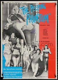 3x1092 PEEPING PHANTOM 23x32 1sh 1964 what manner of fiend terrified 20 gorgeous show girls?