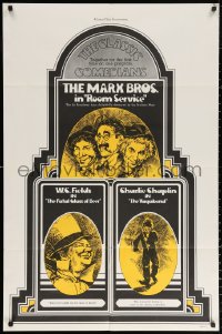 3x1146 ROOM SERVICE/FATAL GLASS OF BEER/VAGABOND 1sh 1970s Marx Brothers, early comedy triple-bill!