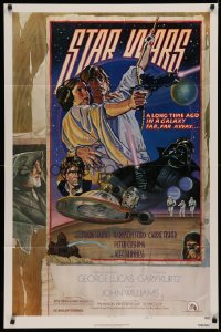 3x1202 STAR WARS style D NSS style 1sh 1978 George Lucas, circus poster art by Struzan & White!