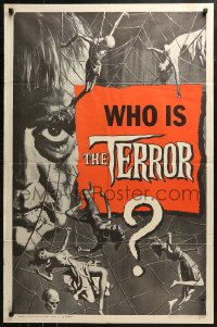 3x1234 TERROR style B teaser 1sh 1963 Boris Karloff & sexy girls in web by Reynold Brown, Corman!