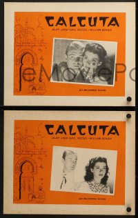 3x0007 CALCUTTA 8 South American LCs R1950s different images of Alan Ladd & sexy Gail Russell, rare!