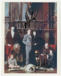 3y0689 ADDAMS FAMILY signed color 8x10 REPRO still 1990s by Huston, Julia, Struycken, AND Lloyd!