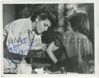3y0785 ANNE BANCROFT signed 8x10 REPRO still 1966 great close up giving child a shot in Seven Women!