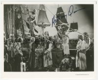 3y0240 ANTHONY QUINN signed TV 8x10 still R1980s wearing eyepatch on pirate ship in The Black Swan!