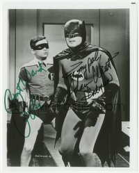3y0789 BATMAN signed 8x10 REPRO still 1980s by BOTH Adam West AND Burt Ward!