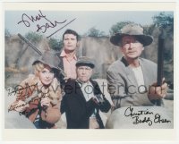 3y0696 BEVERLY HILLBILLIES signed color 8x10 REPRO still 1980s by Buddy Ebsen, Baer Jr, AND Douglas!