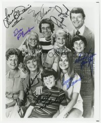 3y0701 BRADY BUNCH signed 8x10 REPRO still 1980s by ALL NINE top cast members!