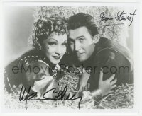 3y0807 DESTRY RIDES AGAIN signed 8x10 REPRO still 1980s by BOTH Marlene Dietrich AND James Stewart!