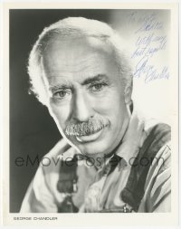 3y0441 GEORGE CHANDLER signed 8x10 publicity still 1980s head & shoulders portrait of the actor!