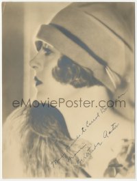 3y0299 GERTRUDE ASTOR signed deluxe 7x9.5 still 1920s great profile portrait wearing hat & feathers!