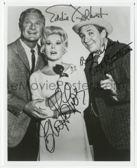 3y0827 GREEN ACRES signed 8x10 REPRO still 1980s by Eddie Albert, Eva Gabor, AND Pat Buttram!