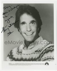 3y0308 HENRY WINKLER signed 8x10 still 1986 head & shoulders Paramount portrait wearing sweater!