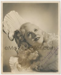 3y0310 HOPE HAMPTON signed deluxe 8x10 still 1920s head & shoulders portrait of the pretty blonde!