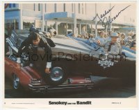 3y0223 JACKIE GLEASON signed 8x10 mini LC #4 1977 great car crash scene from Smokey and the Bandit!