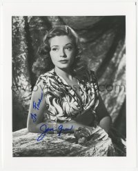 3y0844 JANE GREER signed 8x10 REPRO still 1980s close up of the beautiful star wearing cool dress!