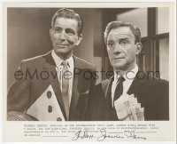3y0331 JONATHAN HARRIS signed TV 8x10 still 1960s with Michael Rennie as Harry Lime in The Third Man!
