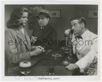 3y0341 LAUREN BACALL signed 8x10 TV still R1960s at bar with Charles Boyer in Confidential Agent!