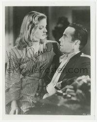 3y0866 LAUREN BACALL signed 8x10 REPRO still 1980s with Humphrey Bogart in To Have and Have Not!
