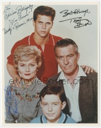3y0742 LEAVE IT TO BEAVER signed color 8x10 REPRO still 1980s by Jerry Mathers, Billingsley AND Dow!